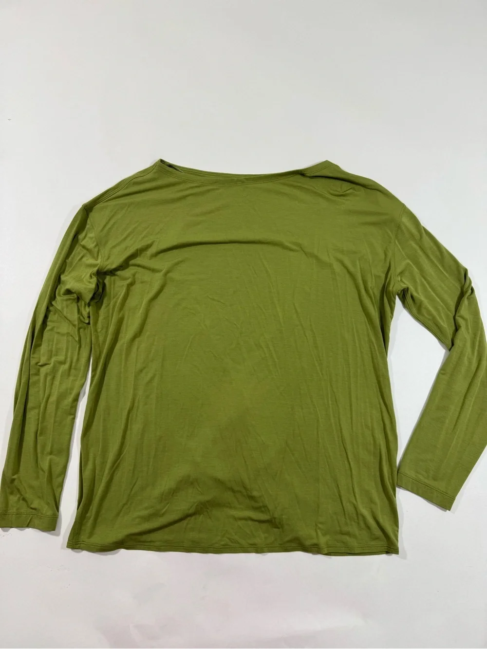 Lululemon Modal Blend Open Back Shirt Long Sleeve Bronzed Green
